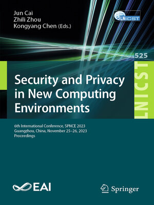 cover image of Security and Privacy in New Computing Environments